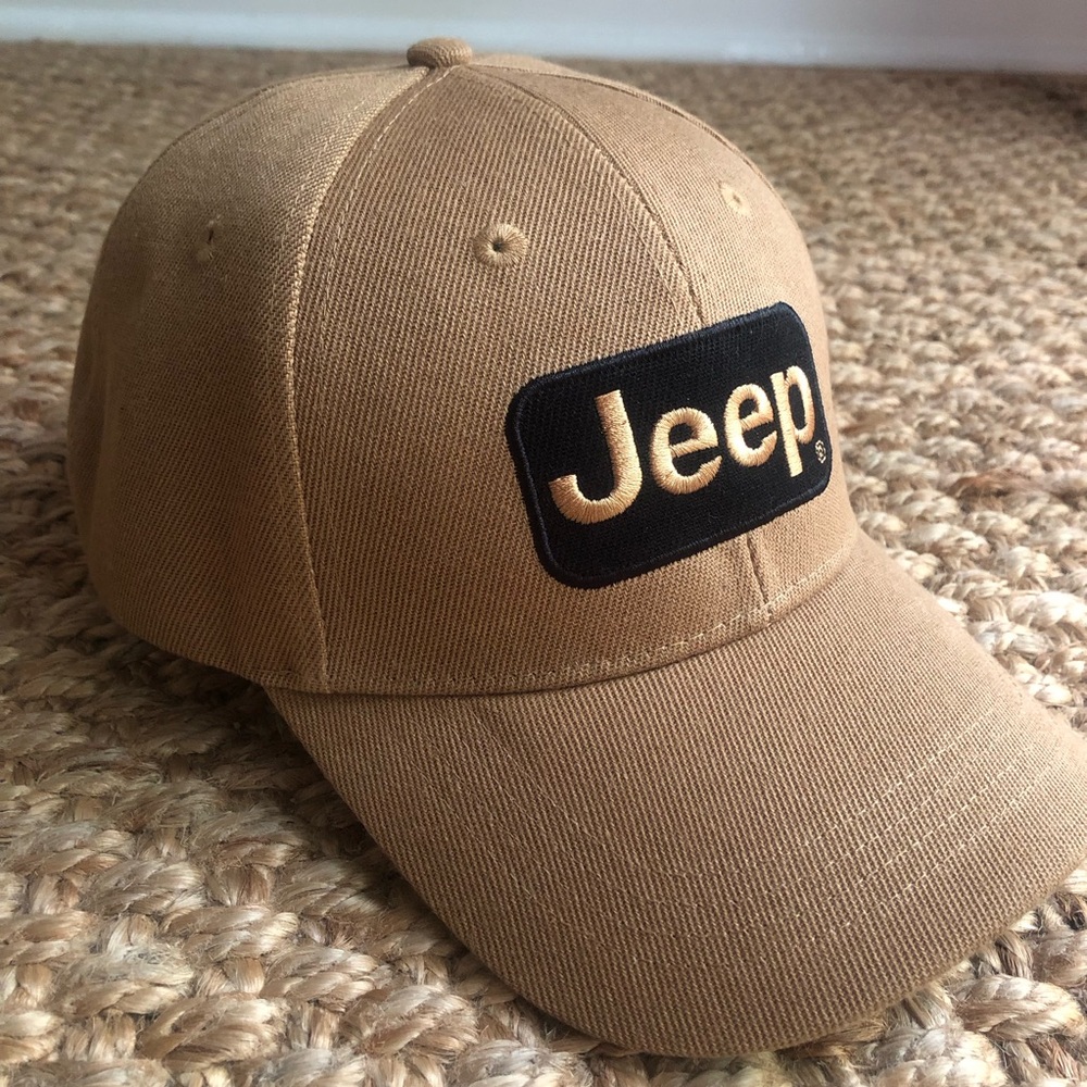 New: Jeep Stitched Logo Patch Hat. One Size Adjustable